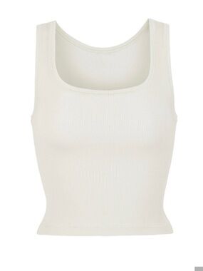 SKIMS Cotton Rib Tank in Bone